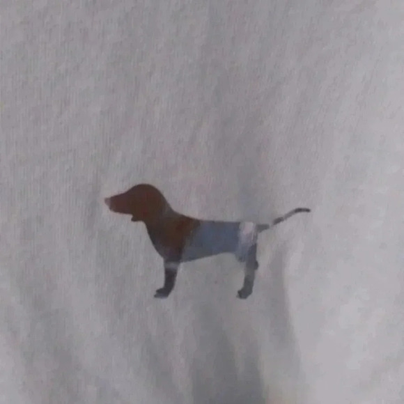 VS PINK bling dog tee-oversized medium *NEW* - Picture 4 of 7